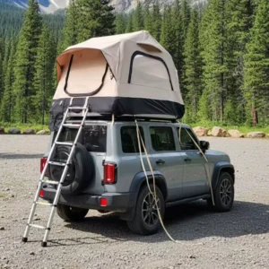 Factory Custom Person Outdoor Waterproof Four-Season Inflatable Roof Top Tent Large Space Air Column Oxford Fabric+PVC Car Tent