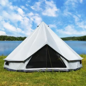 Factory Customized Mongolian Yurt Tent Luxury Four-Season Windproof Rainproof Outdoor Camping Family Pyramid Tent Oxford Fabric