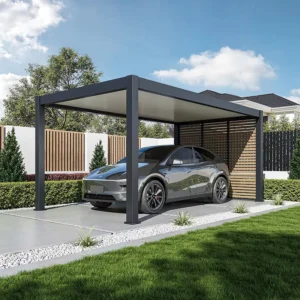Factory Customized Outdoor Windproof Rot-Resistant Aluminum Pergola Carport with Storage Shed Premium Carport Canopies & Garages