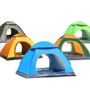 Factory Customized Single-Person Pop-Up Camping Tent 3000mm Waterproof Polyester Straight-Bracing Type