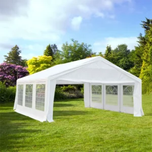 Factory Direct 20 by 20 White PE Manual Metal Luxury Modern Wedding Party Tents for Sale
