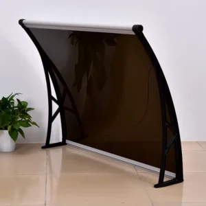 Factory Direct 60x150cm Polycarbonate Solid Sheet Rain Shelter Canopy Awning with Gutter