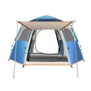 Factory Direct Custom Blue/Dark Green/Beige/Black 3-4 Person Pop up Family Automatic Folding Camping Tents