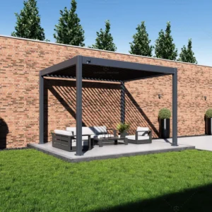 Factory Direct Manual or Motorized Aluminum Louvered Pergola Canopy, Waterproof, Adjustable