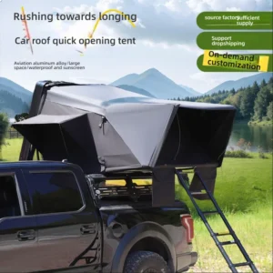 Factory Direct Oxford 2 Person Summer Hard Shell Auto Pop up Side Opening Foldable SUV Overland Camping Rooftop Tent