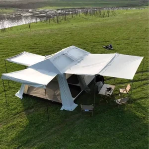 Factory Direct Portable Roof Top Tent Double Layer Oxford Cloth Car Camping Tent Support OEM ODM Customized Roof Marquee