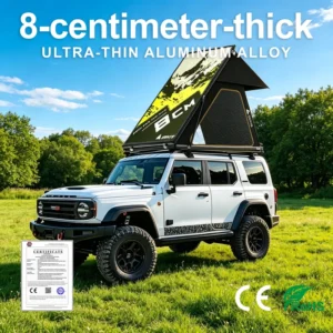 Factory Direct Sale 8cm Ultra-Thin Aluminum Alloy Double-Layer Four-Season Automatic Waterproof Car Roof Tent