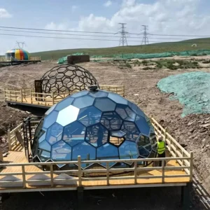 Factory Direct Sales Glass Dome Tent Pressure Resistant Stable Structure for Trade Show Party Outdoor Event Riverside Vacation
