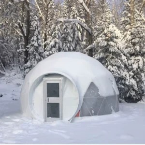 Factory Direct Selling Luxury Glamping Hotel Tent White Color Geodesic Dome