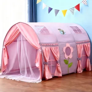 Factory Direct Summer Pop-Up Bed Tent for Boys and Girls, Single-Layer Canvas, 5-6 Person Capacity, Customizable Color and Logo, Fireproof