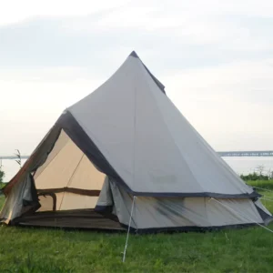Factory Direct Supply Grey Strong Durable Insulated Four Season 8 10 Person 4x4m 420D Oxford Glamping Party Camping Yurt Tent