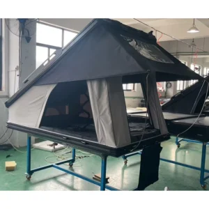 Factory Directly Light Weight Hard Shell Rooftop Tent Aluminum Cover Truck Car Camping Tent with Roof Rack and Solar Paniel