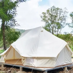 Factory Directly Sale Luxury Glamping Canvas Cotton 4x6M Emperor Tent Safari Yurt Tent for Family Camping