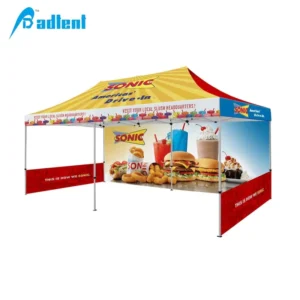 Factory Exhibition Event Custom Logo 10×20 ft Pop-Up Folding Tent Waterproof Aluminum Hexagon Canopy