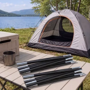 Factory Fiberglass 50.8 cm Pre Assembled Tent Poles Replacement Camping Hiking Travel Outdoor Backpacking Rod Parts