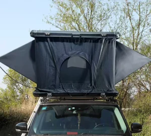 Factory Hard Shell Rooftop Tent Aluminium Camping Triangle Tent 1-3 Person Roof Top Tent for Car