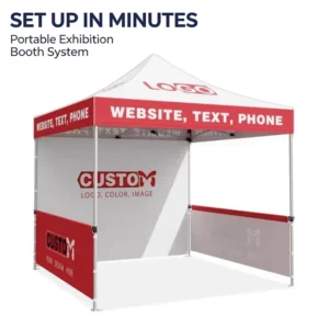 Factory-Made 10×10 Feet Digital Printing Pop-Up Frame Oxford Waterproof UV-Resistant Advertising Tent