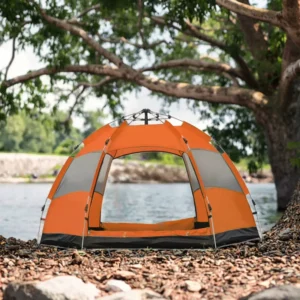 Factory Manufacture Double Layer Diagonal Bracing Type Quick Open Four season One Bedroom Fiberglass 3000mm Camping Tent