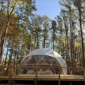Factory OEM 3M-20M Waterproof PVC Geodesic Dome Tent with Bathroom Luxury Glamping Hotel for Resorts