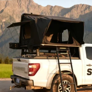 Factory OEM Foldable Roof Top Tent Hard Shell Lightweight Large Space Side Open Four Season Waterproof Double Layer