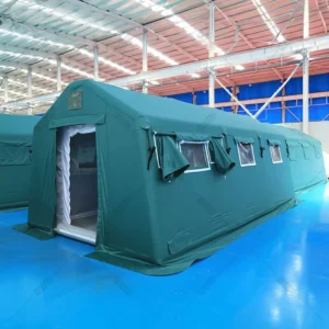 Factory Outdoor Inflatable Refugee Shelter Tent with Double-Layer Waterproof Oxford Fabric, Four-Season