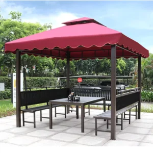 Factory Outdoor Rainproof Four-Column Pavilion Canopy for Advertising Activities and Street Vending