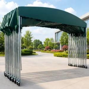 Factory Outdoor Retractable Waterproof Awning Mobile Push-Pull Folding Food Stall Tent