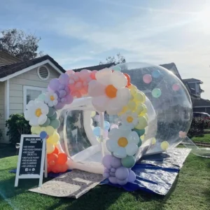 Factory Outdoor Transparent Dome Bubble Tent Commercial Rental Children’s Inflatable Bubble Bounce House With Balloons