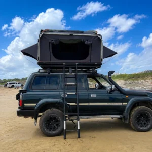 Factory Price All-Season Automatic-Opening Car Rooftop Tent with LED Light, Ladder, Waterproof Oxford Fabric, Aluminum Alloy Hard Shell