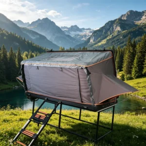 Factory Price HardShell Triangle RTT Aluminium Car Rooftop Tent Roof Top Tent Hard Shell Ultra Thin Rooftop Tent for Car