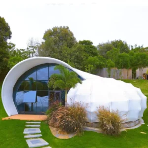 Factory Price Snail Shell shaped Tent and Sun Tent House in Glamping Resort
