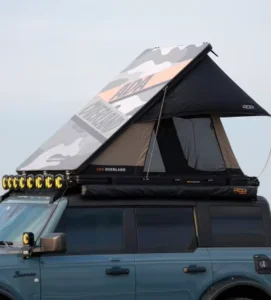 Factory RTT Large Space Slim Triangle Aluminum Hard Shell Vehicle Rooftop Tent for 2 3 Person