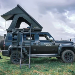 Factory Side-Opening Aluminum Hard-Shell Rooftop Tent for 4 People