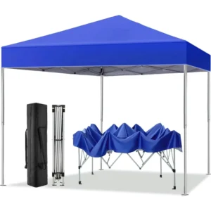 Factory Supply 10×10 Outdoor Pop-Up Canopy Tent Easy-Set-Up Straight-Leg Folding Instant Shelter for Beach Party and Camping