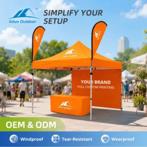 Factory Supply 3X3M Custom Canopy Tent Advertising Pop up Tents for Trade Show Display Fully Enclosed Tent with Roll up Window