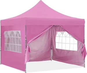 Factory Supply Commercial Portable Instant Folding Shelter Gazebos Outdoor Pink Waterproof Pop up Canopy Tent