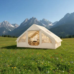 Factory Supply Inflatable Camping Tent for 4-5 Persons, 420D Oxford Single-Layer One-Bedroom Living Room Waterproof