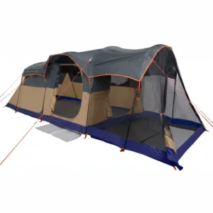 Factory Waterproof PU3000mm 8 Person Large Family Tunnel Tent 3 Room Multi-Room Outdoor Camping Tent