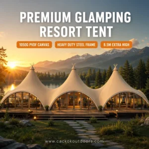 Factory direct price large space and waterproof heavy duty PVDF glamping dome tent hotel tent for event