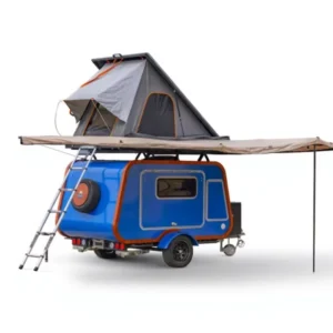 Falcon Australia Standard Mini Caravan Teardrop Camper Camping Trailer 100W Solar Panel 15L Clean Water Tank Air Warm