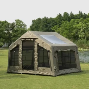 Family Camping Four-Season Cotton 300D Oxford Cloth Waterproof Windproof Inflatable Tent
