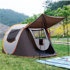 Family Dome Tent Automatic Pop-Up Foldable Four-Season Oxford Camping Shelter
