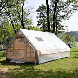Family Glamping Durable Water Resistant Large Space Inflatable Tent UV Protection Breathable Camping Air Tent