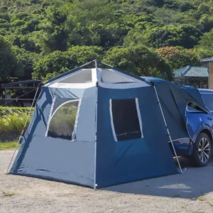 Fashion Oxford Cloth Car Tail Camping Tent Iron Frame Stable Double Layer Waterproof Four Season Outdoor Camping Trips