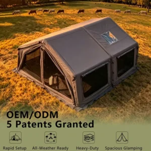 Fast Delivery Windproof Oxford Quick Sample Inflatable Tent for Wild Camping