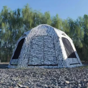 Fast Setup Geodesic Inflatable Dome Tent 360 Viewing Windproof 3000mm+ Waterproof Heavy Duty Camping for 5 6 Person