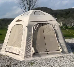 Fast Setup Round Inflatable Dome Tent 360 Viewing >3000mm Waterproof Heavy Duty Camping for 6 8 Person Travel