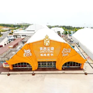 Festival Special Shaped Exhibition Tent Full Color Custom Print Front Marquee for Outdoor Beer & Catering Trade Fair Event