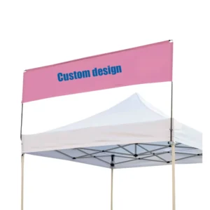 Fiberglass Frame Billboard Banner for Outdoor Advertising Gazebo, Heavy-Duty Pop-Up Tent Top Banner