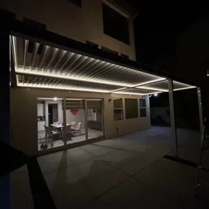 Fine Stylish Slim Powder Coated Aluminum Alloy Gazebo Sound Insulation Eco-Friendly Windproof Customizable High Wind